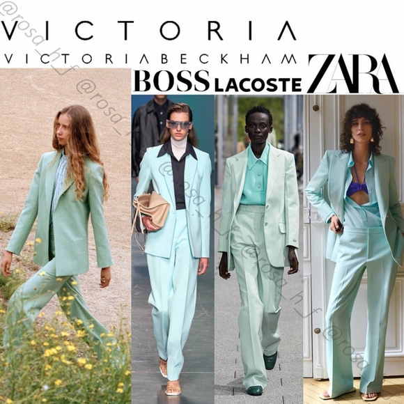 ZARA SKY BLUE STRAIGHT BLAZER FLOWY Bloggers favorite - Picture 1 of 15